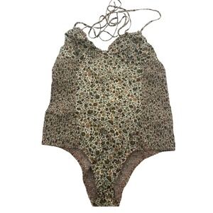 DÔEN One Piece Swimsuit Large Floral New